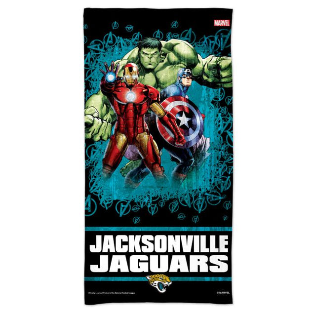 Toalla de playa Marvel Spectra de Jacksonville Jaguars/Marvel (C) 2021 de 30" x 60"