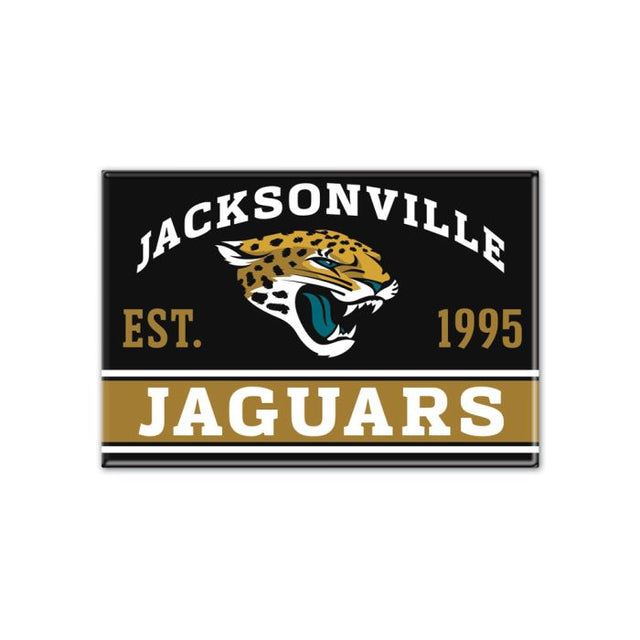 Imán de metal de los Jacksonville Jaguars de 2,5" x 3,5"