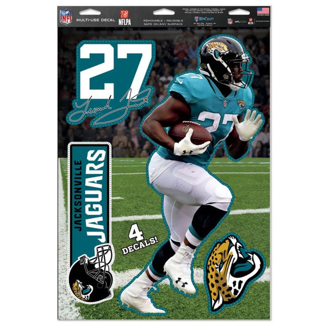 Calcomanía multiusos de los Jacksonville Jaguars de 11" x 17" de Leonard Fournette