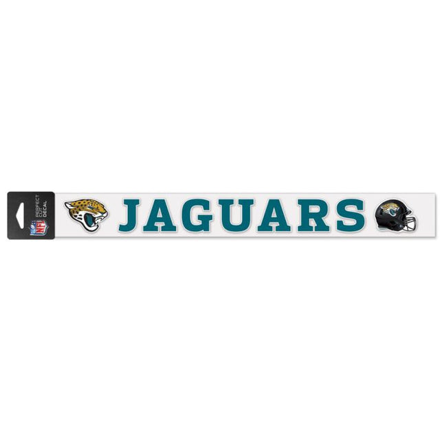 Calcomanías de corte perfecto de los Jacksonville Jaguars, 2" x 17"