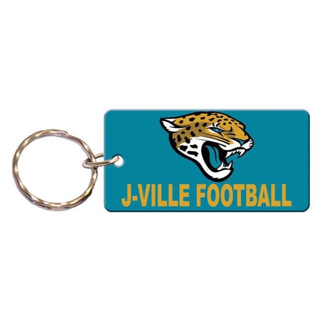 Llavero rectangular con el lema de los Jacksonville Jaguars