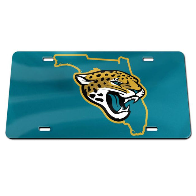 Matrícula especial de acrílico del estado de los Jacksonville Jaguars