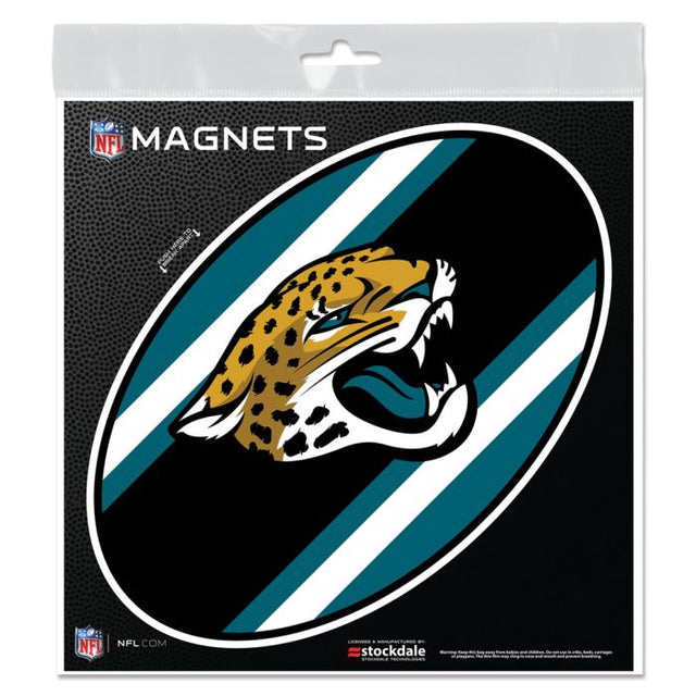 Imanes para exteriores con el logo de los Jacksonville Jaguars STRIPES de 6" x 6"