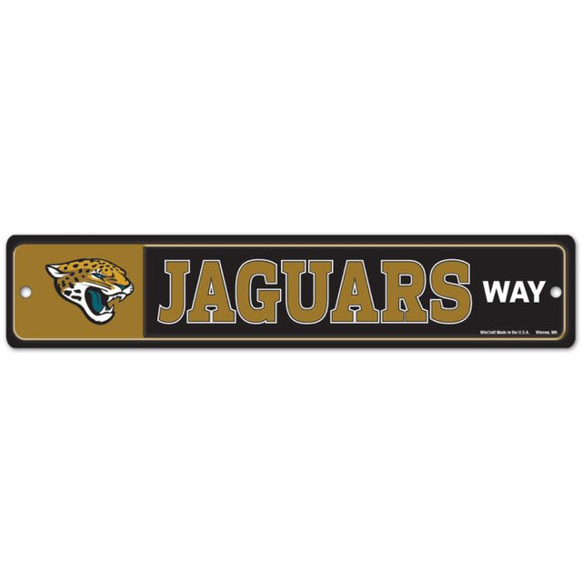 Letrero de calle o zona de los Jacksonville Jaguars, 3,75" x 19"