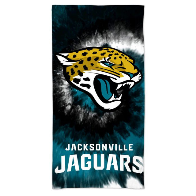 Toalla de playa teñida con efecto tie dye Spectra de Jacksonville Jaguars, 30" x 60"