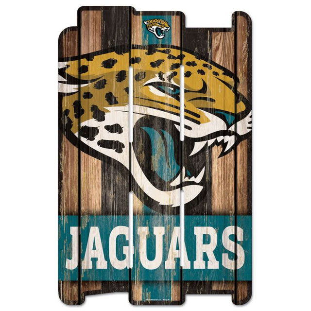 Letrero de madera para cerca de los Jacksonville Jaguars