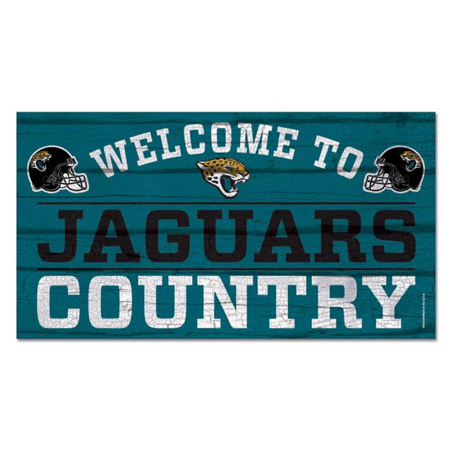 Letrero de madera de los Jacksonville Jaguars, 13" x 24", 1/4" de grosor