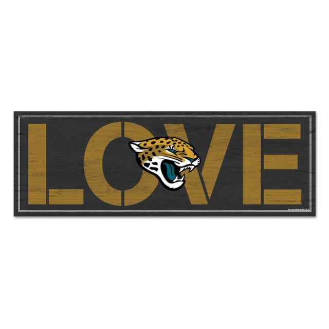 Letrero de madera de los Jacksonville Jaguars, 8" x 23", 1/4" de grosor