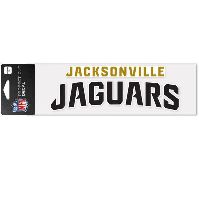 Calcomanías de corte perfecto con diseño de marca denominativa de Jacksonville Jaguars de 3" x 10"