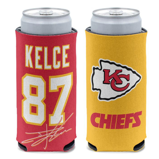 Refrigerador de latas delgado de 12 oz de los Kansas City Chiefs Travis Kelce