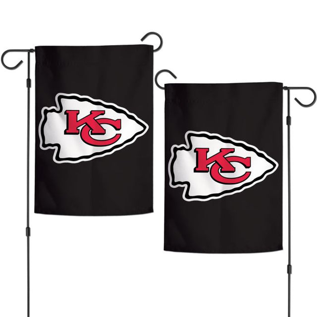 Banderas de jardín de segundo diseño de los Kansas City Chiefs, de 2 lados, 12,5" x 18"