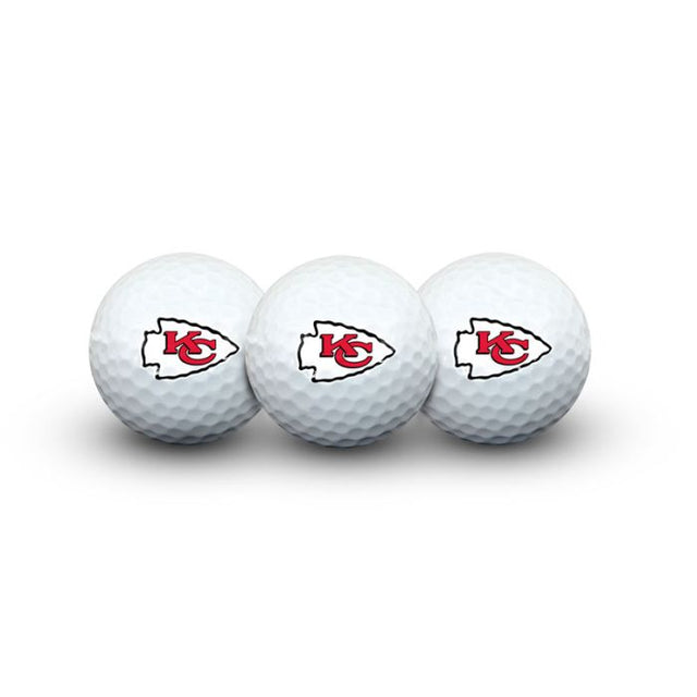 3 pelotas de golf de los Kansas City Chiefs en formato concha