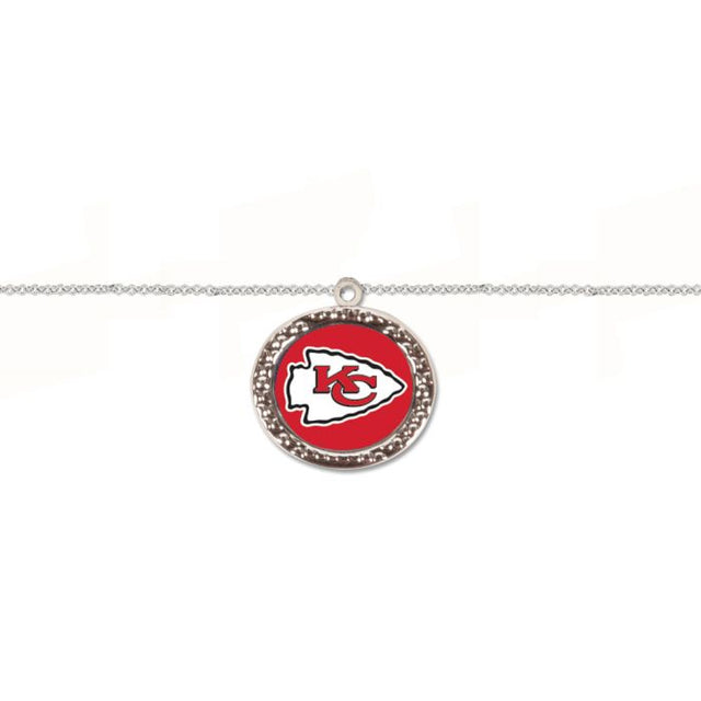 Pulsera de los Kansas City Chiefs con dijes en caja de joyería