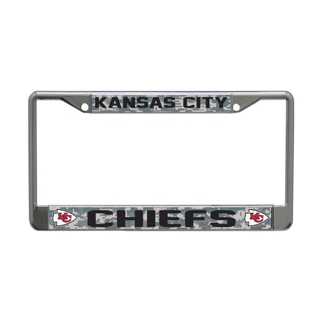 Marco con licencia de camuflaje de los Kansas City Chiefs, talla S/L, estampado