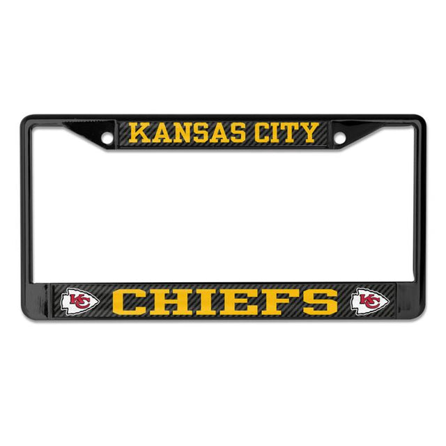 Marco de licencia de carbono Kansas City Chiefs Plt S/L impreso