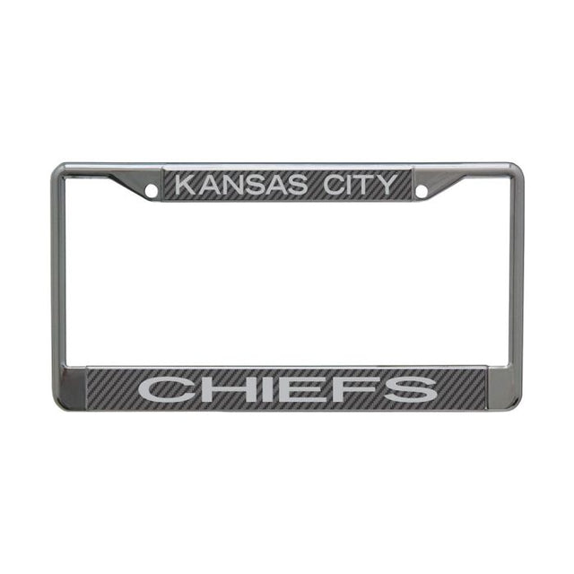 Marco de licencia de carbono Kansas City Chiefs Plt S/L impreso