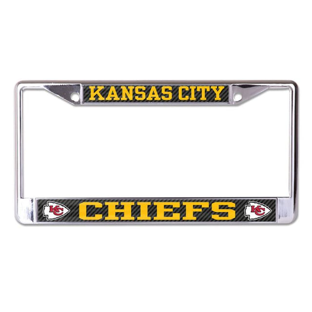 Marco de licencia de carbono Kansas City Chiefs Plt S/L impreso