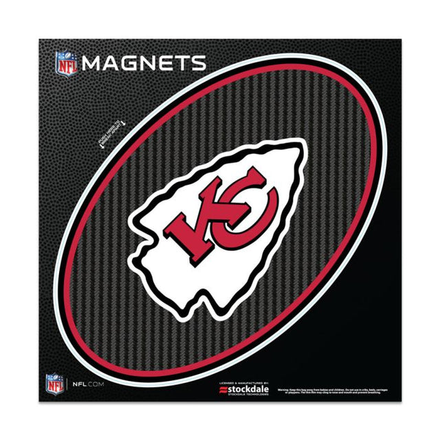 Imanes para exteriores de carbono de los Kansas City Chiefs, 6" x 6"