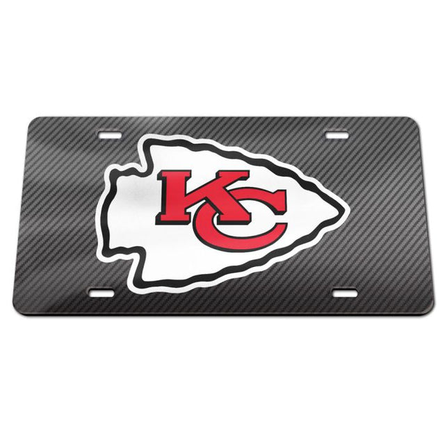 Matrícula acrílica especial de los Kansas City Chiefs CARBON