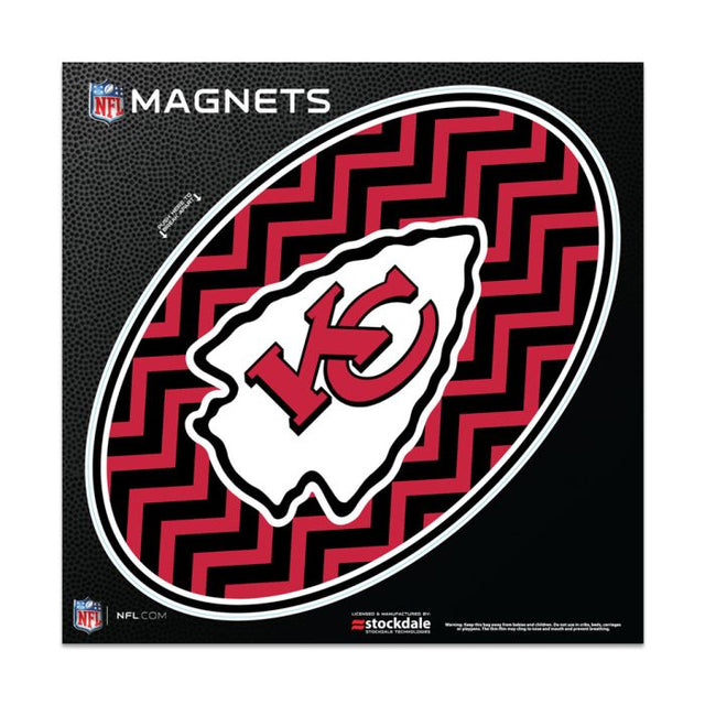 Imanes para exteriores CHEVRON de los Kansas City Chiefs de 6" x 6"