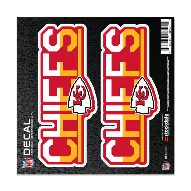 Calcomanía para todo tipo de superficies COLOR DUO de Kansas City Chiefs, 6" x 6"