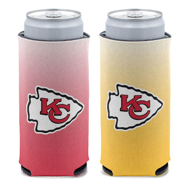 Refrigerador de latas delgado de 12 oz con color Drip de los Kansas City Chiefs