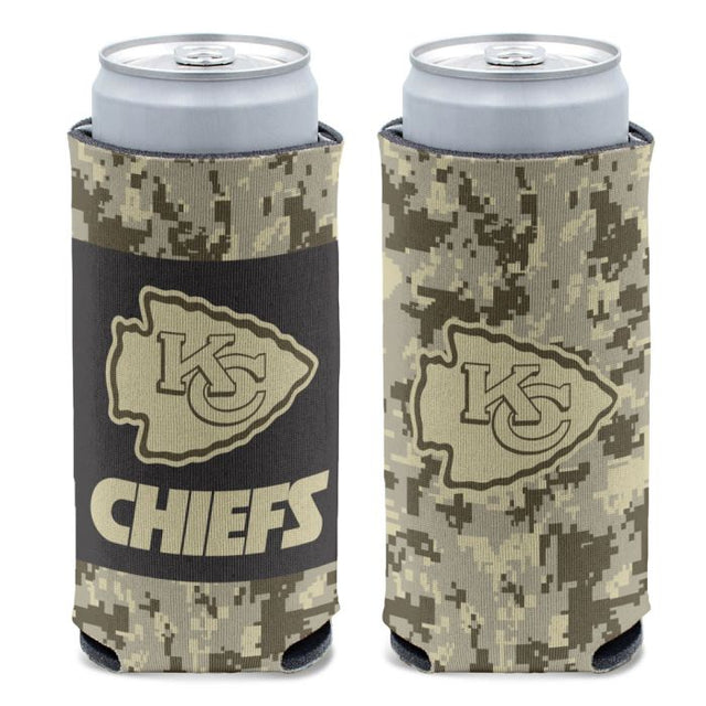 Refrigerador para latas delgado de 12 oz con estampado DIGI CAMO de los Kansas City Chiefs