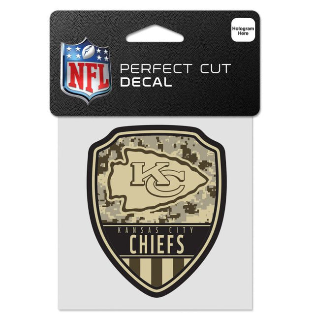 Calcomanía de color de corte perfecto DIGI CAMO de los Kansas City Chiefs de 4" x 4"