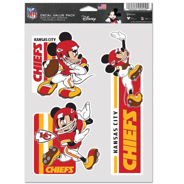 Kansas City Chiefs / Disney Mickey Mouse Multi Use 3 Fan Pack