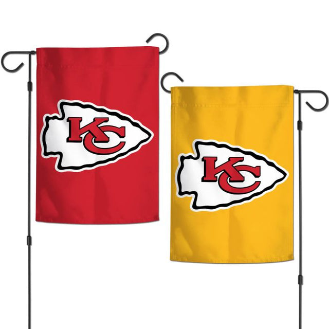 Banderas de jardín de los Kansas City Chiefs, de 2 lados, 12,5" x 18"