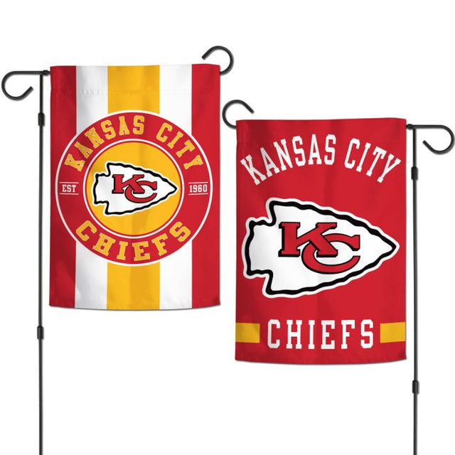 Banderas de jardín de los Kansas City Chiefs, de 2 lados, 12,5" x 18"