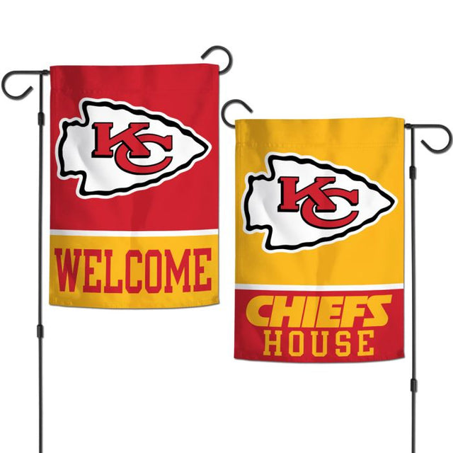 Banderas de jardín de los Kansas City Chiefs, de 2 lados, 12,5" x 18"