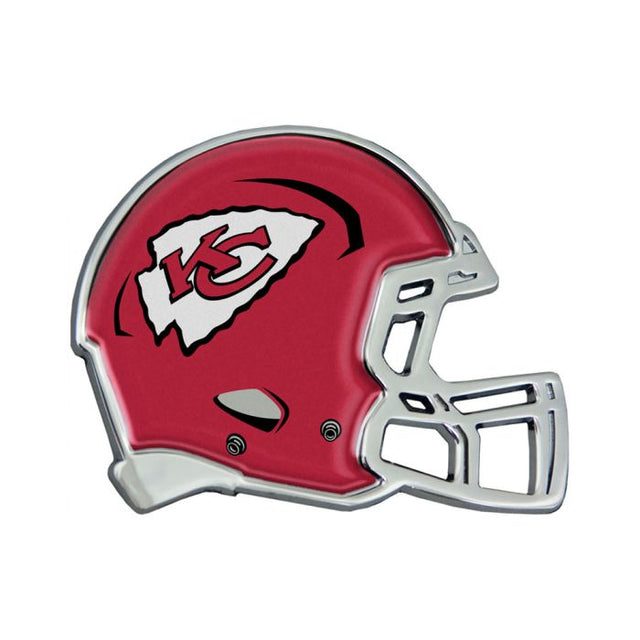 Emblema de metal cromado abovedado para CASCO de los Kansas City Chiefs