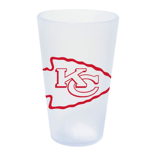 Vaso de pinta de silicona de 16 oz con forma de carámbano de los Kansas City Chiefs