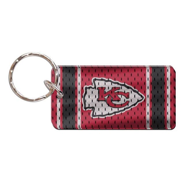 Llavero rectangular con la camiseta de los Kansas City Chiefs