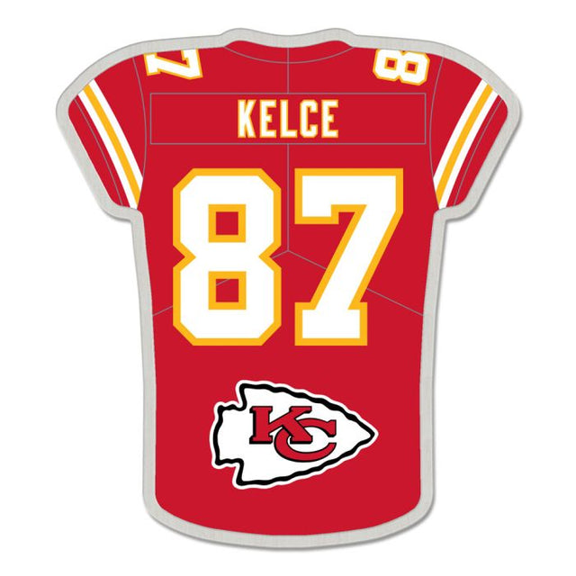 Tarjeta de joyería con pin de colección de la camiseta de los Kansas City Chiefs Travis Kelce