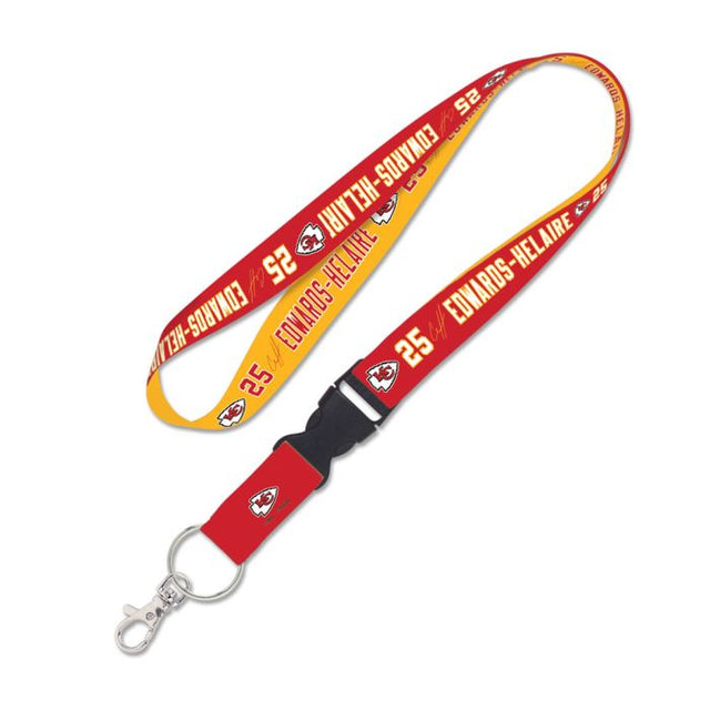 Kansas City Chiefs Lanyard w/detachable buckle 1" Clyde Edwards-Helaire