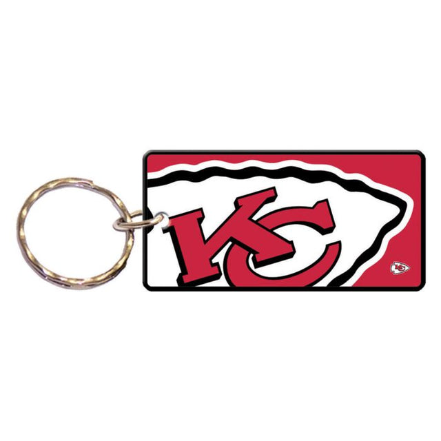 Llavero rectangular MEGA de los Kansas City Chiefs