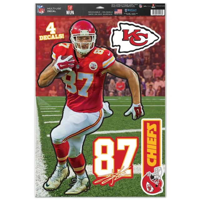 Calcomanía multiusos de los Kansas City Chiefs de 11" x 17" Travis Kelce