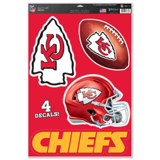 Calcomanía multiusos de los Kansas City Chiefs, 11" x 17"