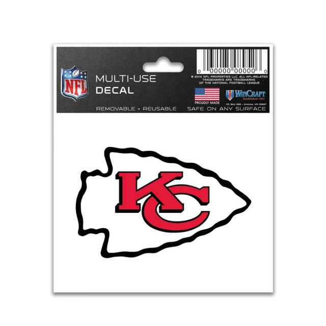 Calcomanía multiusos de los Kansas City Chiefs de 3" x 4"