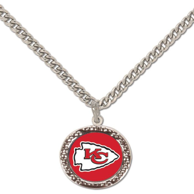 Collar de los Kansas City Chiefs con tarjeta de joyería con dije