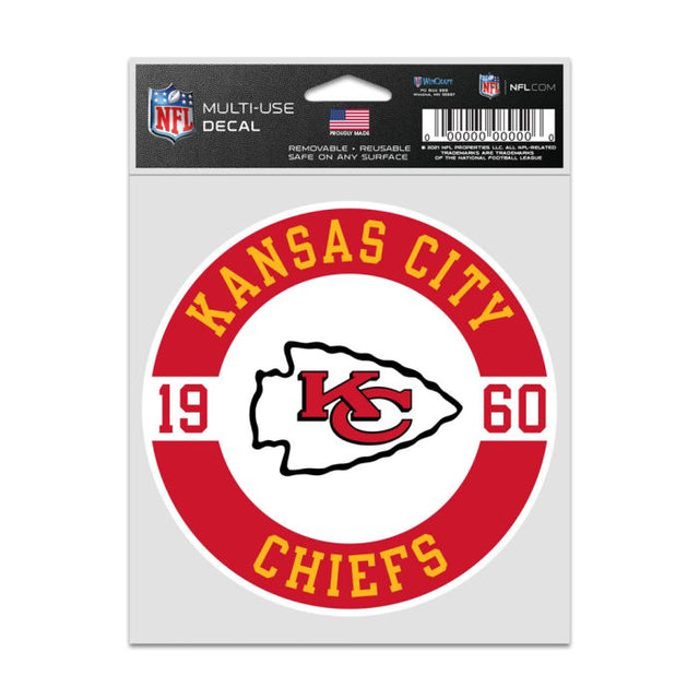 Calcomanías para fanáticos con parches de los Kansas City Chiefs de 3,75" x 5"