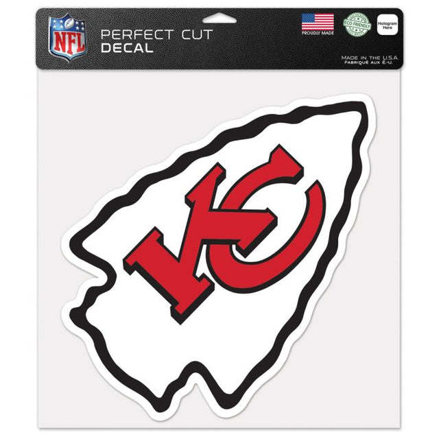 Calcomanía de color de corte perfecto de los Kansas City Chiefs de 12" x 12"