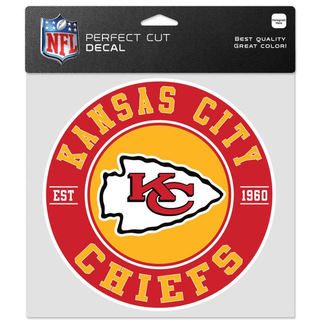 Calcomanía de color de corte perfecto de los Kansas City Chiefs de 8" x 8"