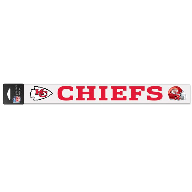 Calcomanías de corte perfecto de los Kansas City Chiefs, 2" x 17"