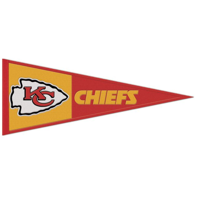 Banderín de lana de los Kansas City Chiefs de 13" x 32"