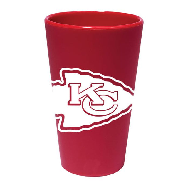 Vaso de pinta de silicona de 16 oz de los Kansas City Chiefs, color rojo