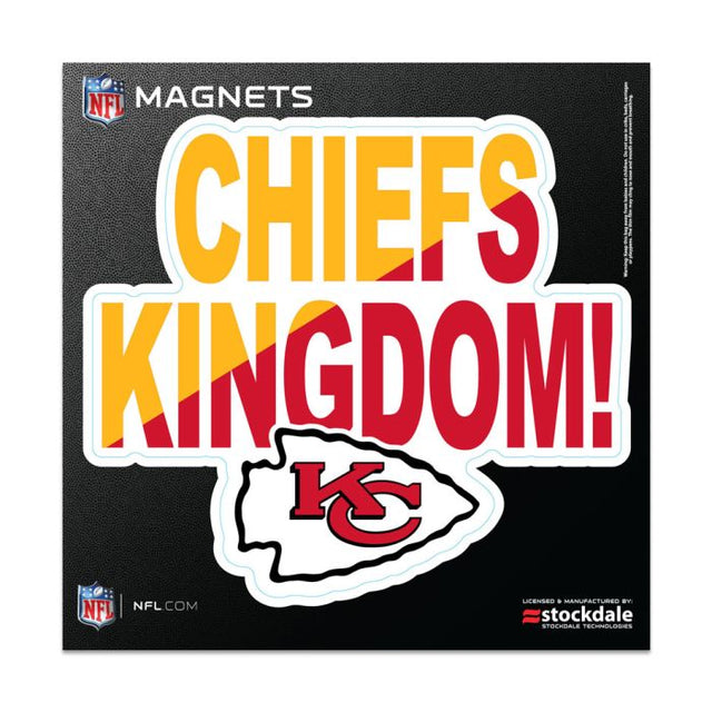 Imanes para exteriores con el lema de los Kansas City Chiefs, 6" x 6"