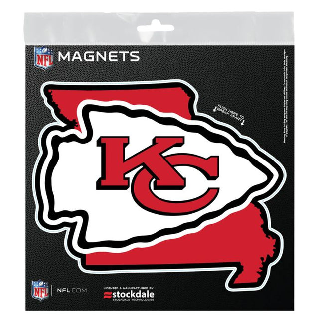 Imanes para exteriores de los Kansas City Chiefs de 6" x 6"